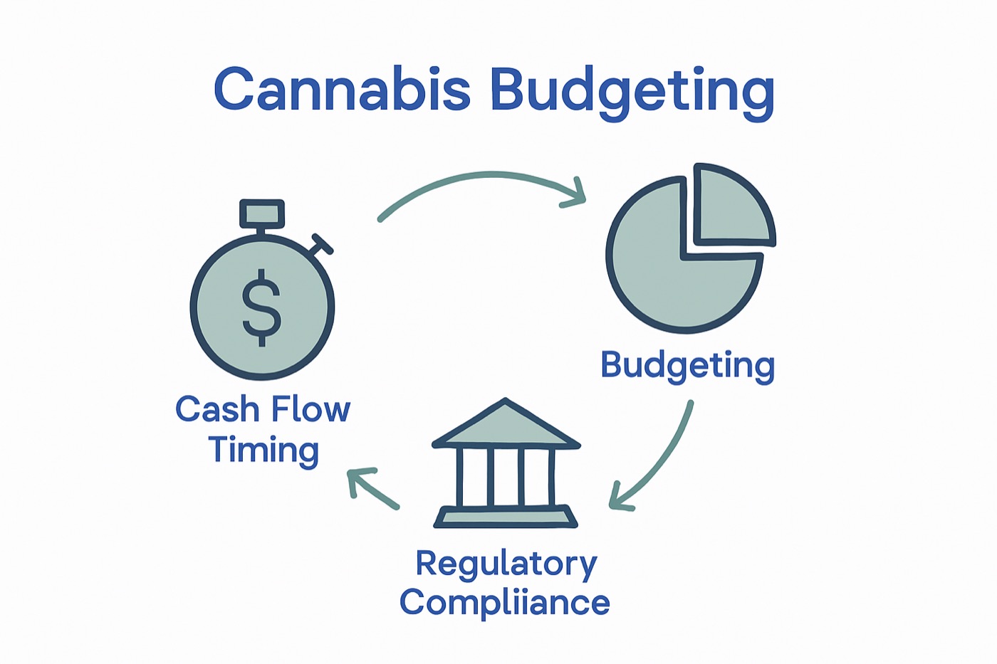 Infographic illustrating cannabis business cash flow process