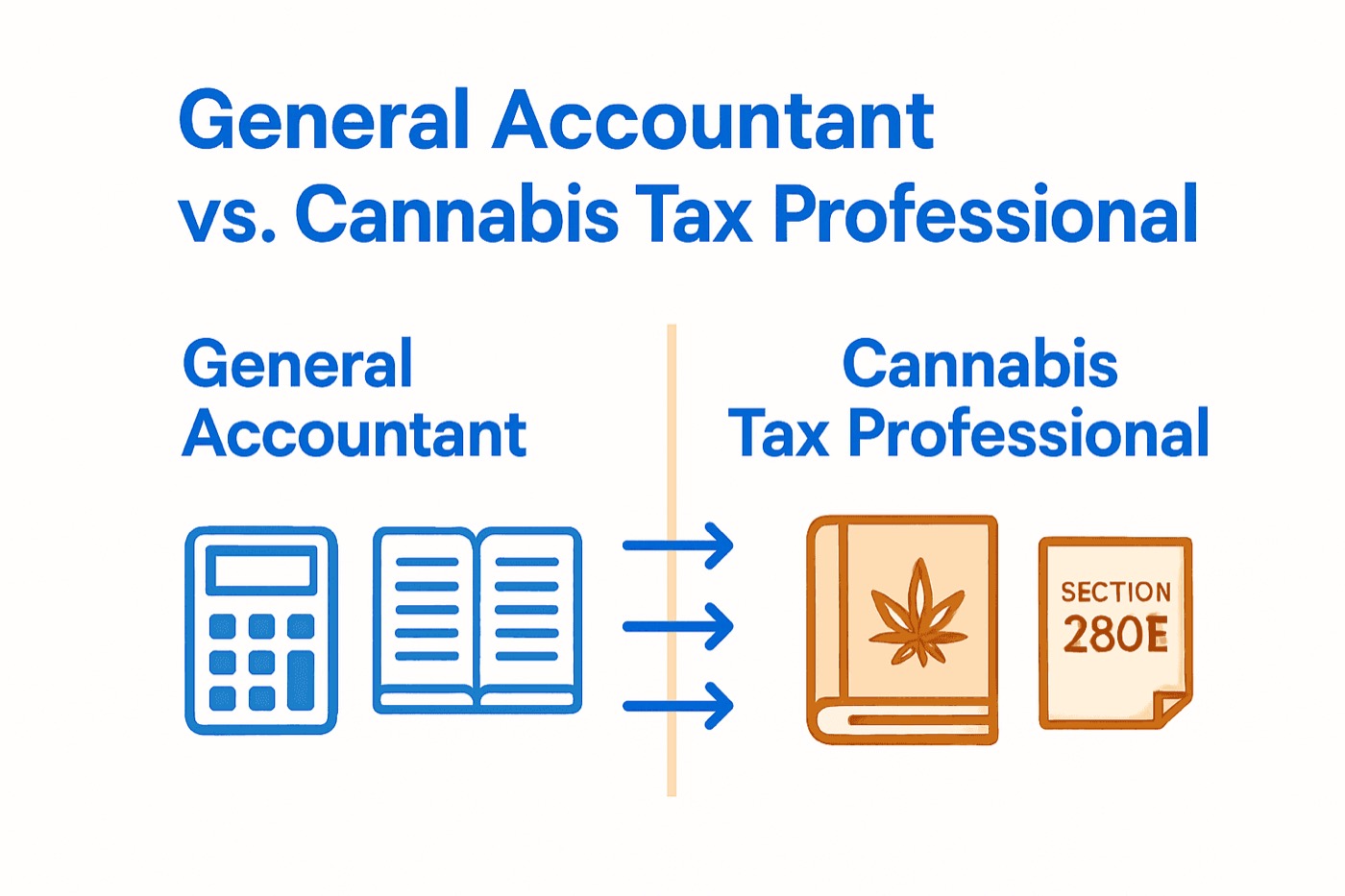 Comparison of general accountant and cannabis tax professional roles